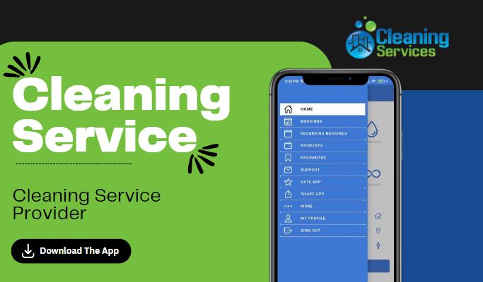 Screenshot of the Cleaning Services iPhone App showcasing its user-friendly interface.