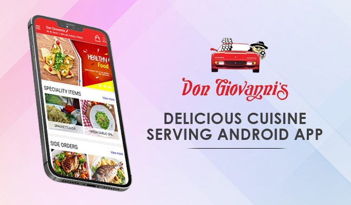 Screenshot of Don Giovanni's multi-cuisine serving Android app