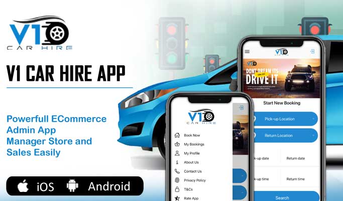 Online Vehicle Hire Rental Booking App Interface