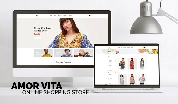 Screenshot of the online apparel store's homepage