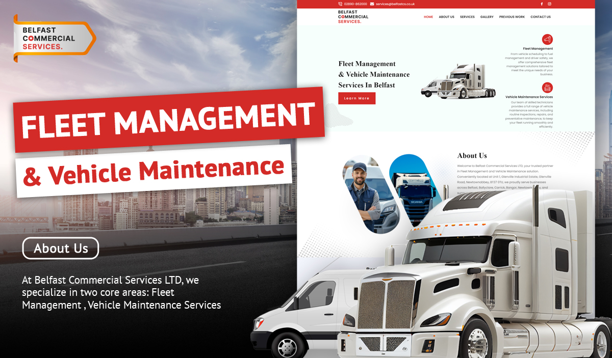 Belfast Commercial Services Website Homepage Design