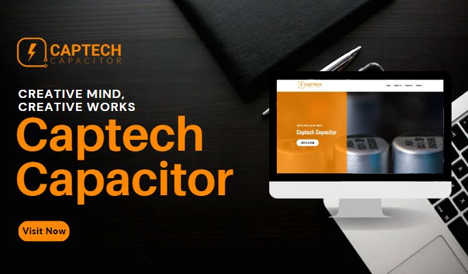 Screenshot of Captech Capacitor's website developed by V1 Technologies.