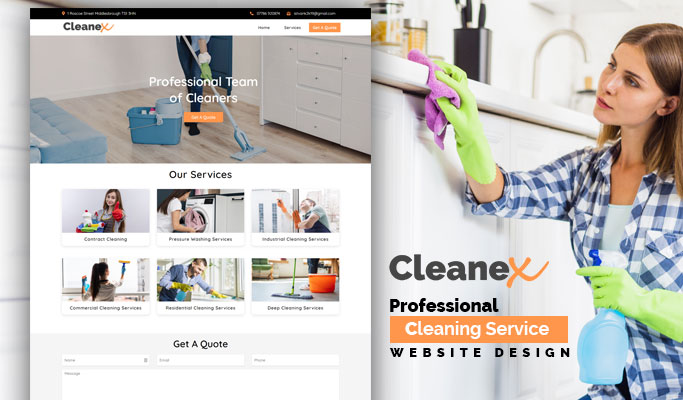 Cleanex LTD Professional Cleaning Services Website Design