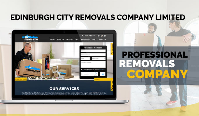 Screenshot of the Edinburgh City Removals website homepage.