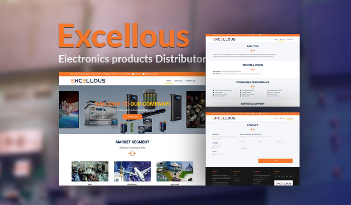 Screenshot of the Excellous website homepage, featuring a sleek and modern design.