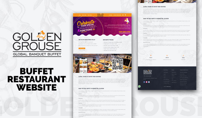 Screenshot of Golden Grouse buffet restaurant website