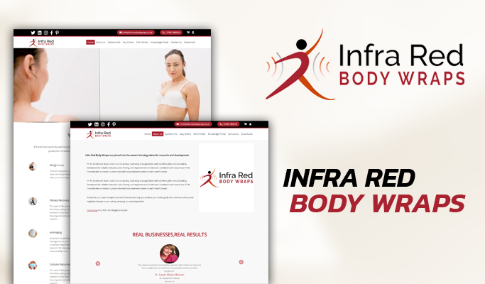 Infrared body wrap treatment setup.
