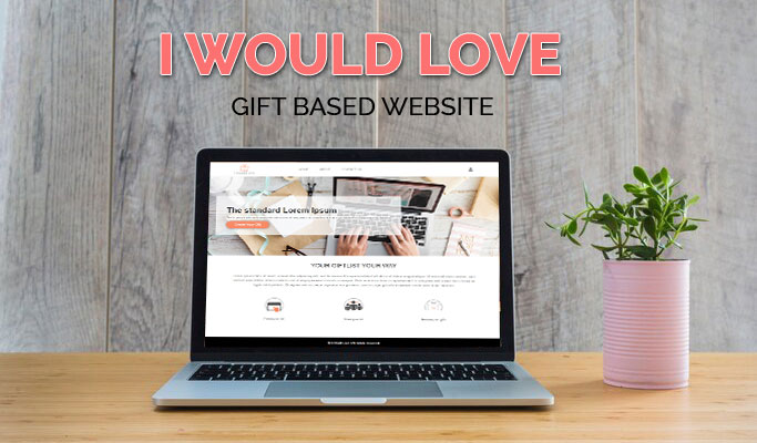 Screenshot of the gifting company website developed by V1 Technologies.