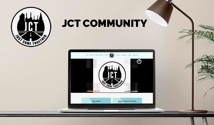 JCT Community website homepage showcasing skills development resources
