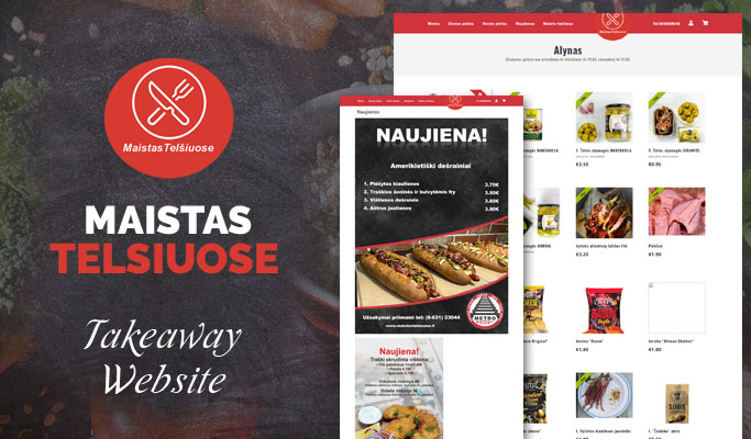 Screenshot of the Maistas Telsiuose website showcasing its design and features.