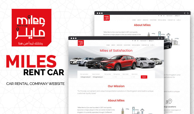Car Rental Company Website in Saudi Arabia by V1 Technologies
