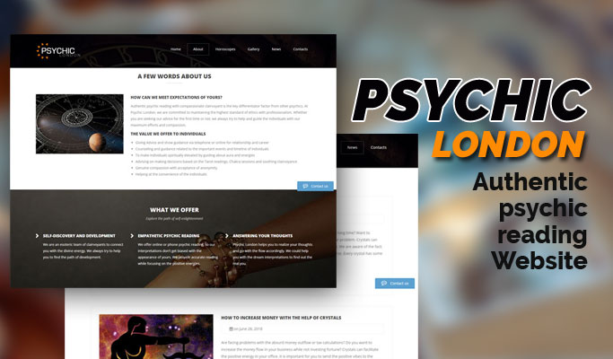 Screenshot of the Authentic Psychic Readers website showcasing its user-friendly design and interactive features.