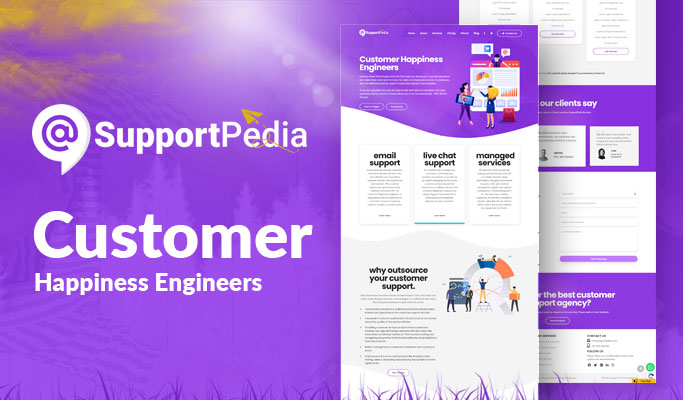 Screenshot of Support Pedia multi-channel support platform