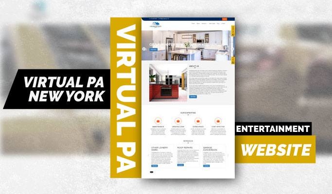Virtual PA New York website design showcasing professional assistant services