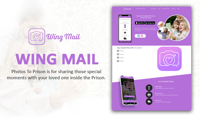 WingMail website design showcasing user-friendly interface.