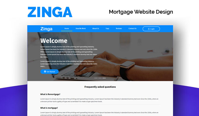 Professional mortgage consultants website design